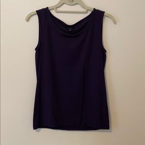 Labors purple silky tank with mesh edging
